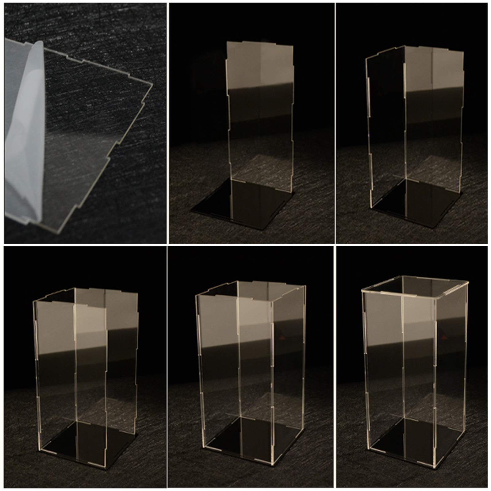 Akrylowe pudełko ekspozycyjne na przedmioty kolekcjonerskie - gablota do samodzielnego montażu (wiele rozmiarów: 35 x 25 x 35 cm) - idealna do zabawek figurek akcji i ekspozycji pamiątek
