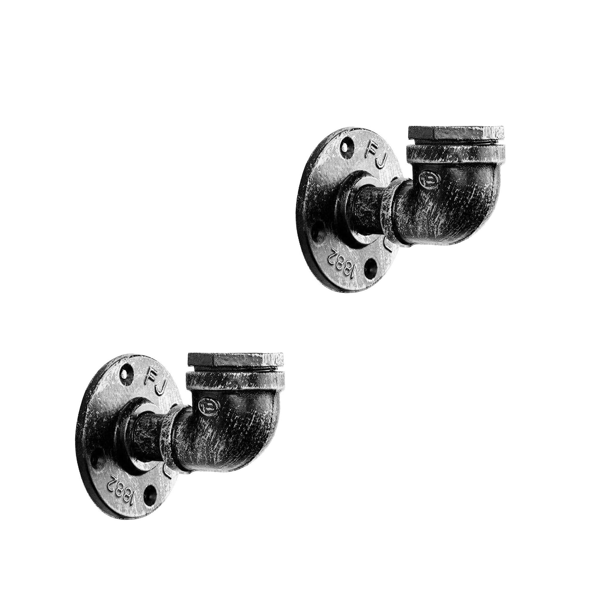 DC VOLTAGE Retro Industrial Water Pipe Wall Lights Vintage Rustic Metal Steampunk Lamp Valve Tap Single Loft Rustic E27 Lighting Fixtures (Brushed Silver 2 Pack) โ image 1