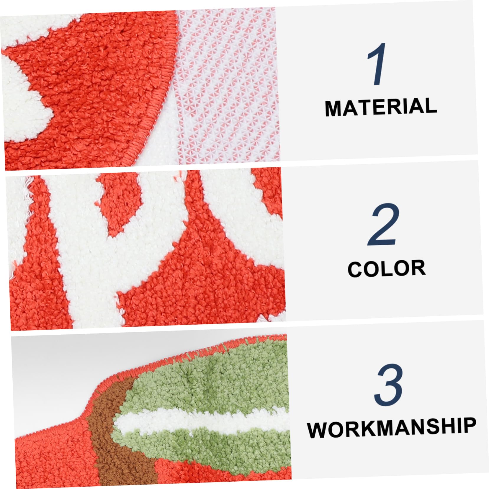 Totority 1Pc Cartoon Apple Shaped Non Floor Mat Water Absorption Carpet for Home Entrance Cute Fun Design for Indoor Use Durable and Stylish Floor Mat