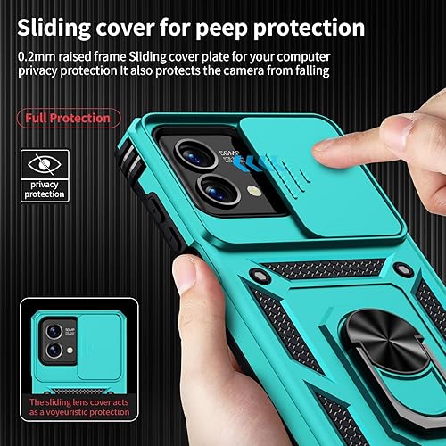 Miniatura 9 de Funda para Moto G Stylus 5G 2023, (no para versión 4G), protector de pantalla HD, resistente grado militar, soporte magnético de anillo para