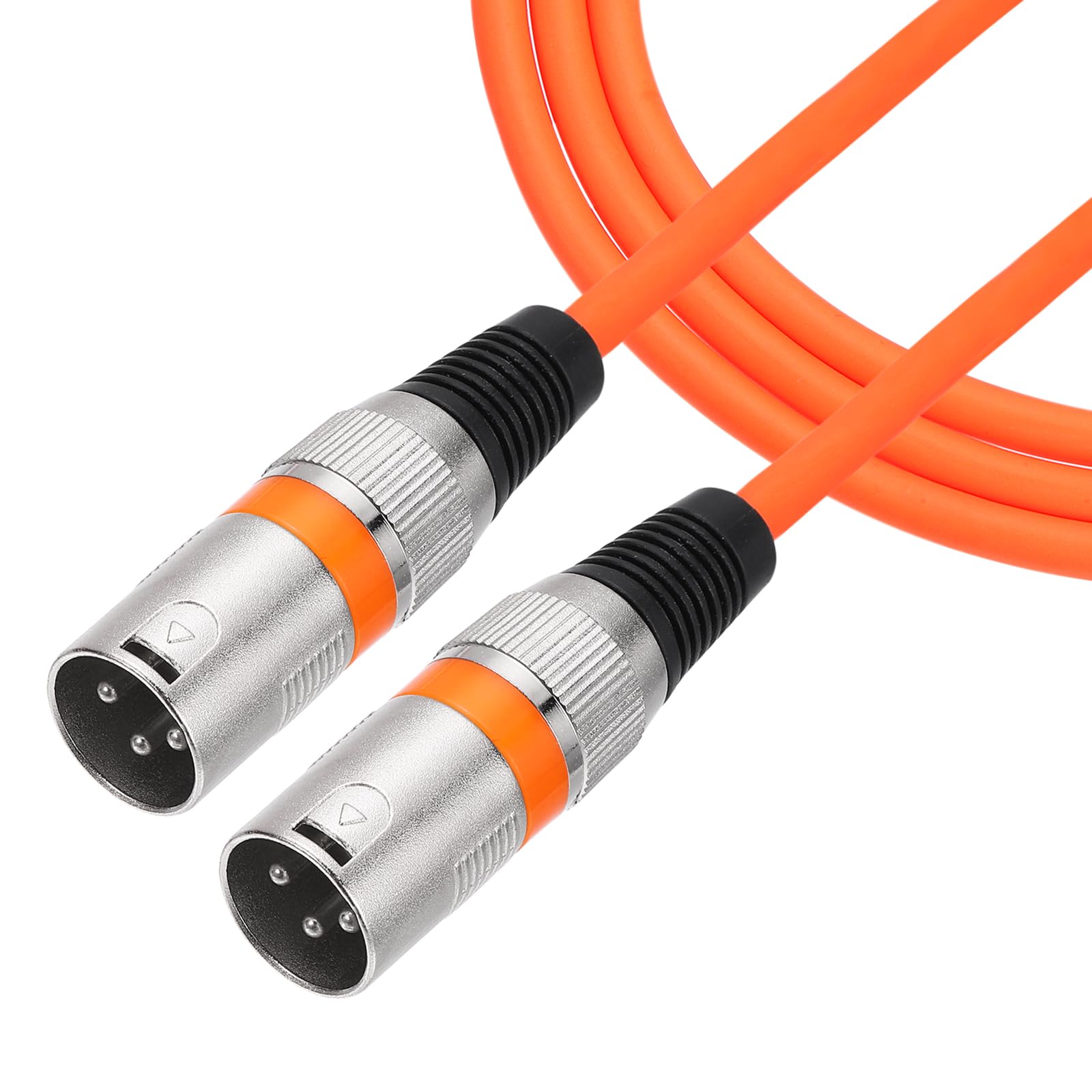 QUARKZMAN 3 m/10ft XLR męski na męski 3-pinowy profesjonalny adapter audio kable mikrofonowe do systemów PA Studio Scene, pomarańczowy