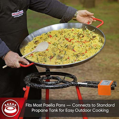 Miniatura 3 de MAGEFESA  Quemador de paella reforzado de 24 pulgadas de diámetro, perfecto para paelleras, compatible con la mayoría de paella disponibles en el