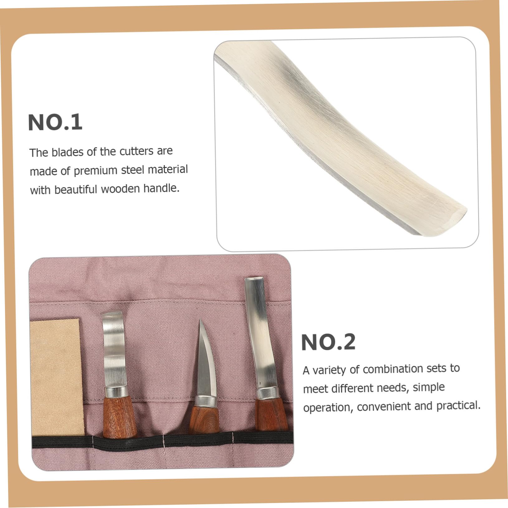 HOMSFOU Strumenti Per Intaglio Del Legno Utensili Intagliati Mano Kit Per Intaglio Del Legno Con Lame Resistenti Materiali Taglio Preciso Per Hobby e Dettagli Su