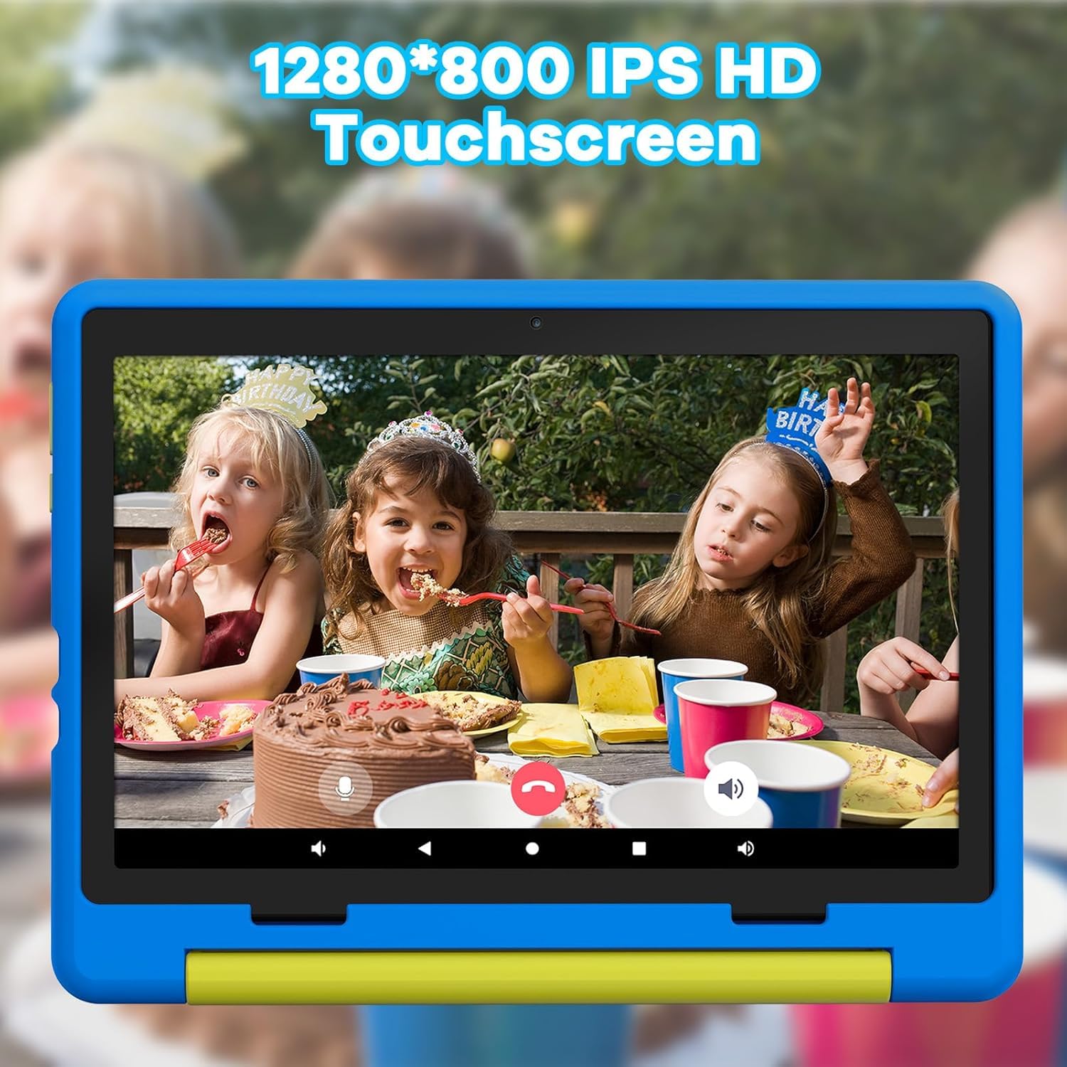 10 Inch Kids Tablet, Android 14 tablet for kids with Octa Core Processor, 8GB RAM 64GB ROM 1TB TF, 5000mAh Battery, WiFi, Bluetooth, Type-C, Kids Tablets with 8+5MP Dual Camera (Blue) — view 6