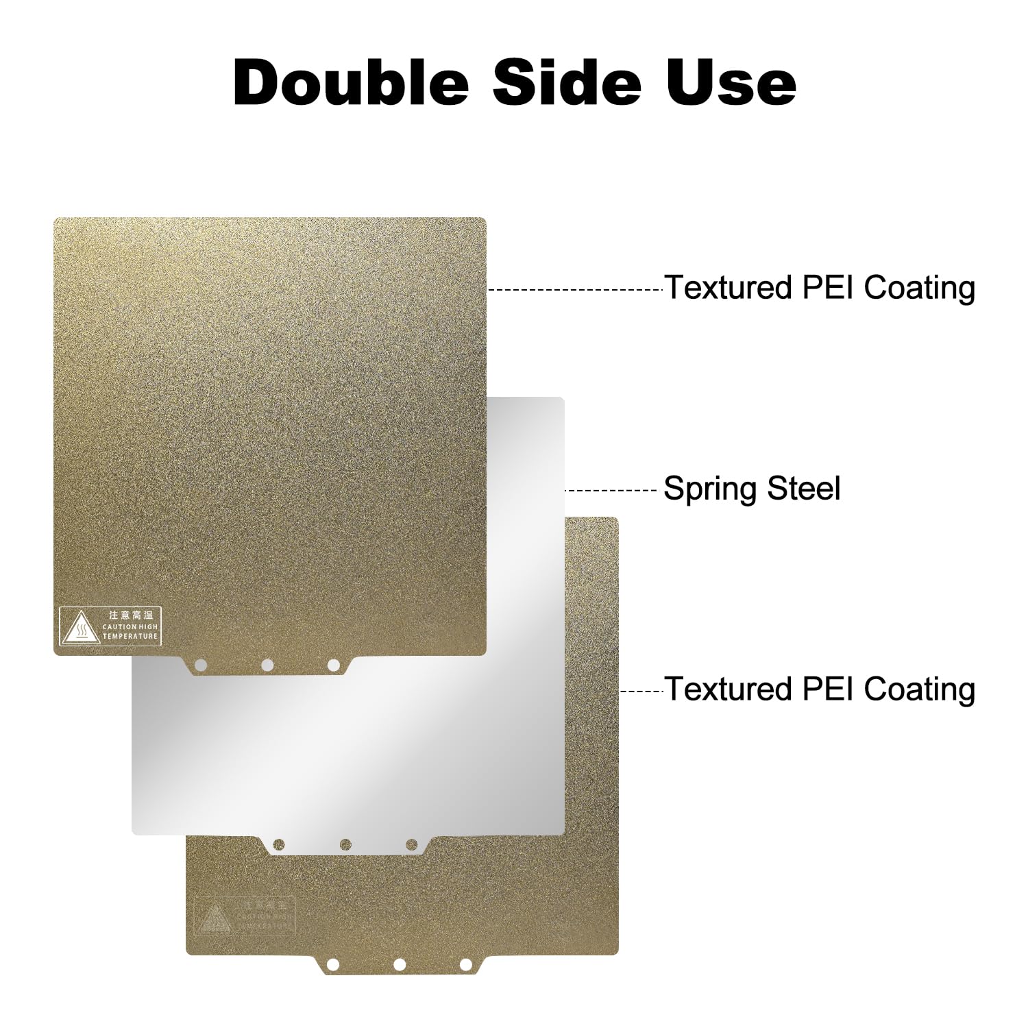 Ender-2 Pro 165x165mm PEI Sheet Double Sided Textured PEI Flexible Spring Steel Build Plate For Ender-2 3D Printer Parts - 7 - View #11