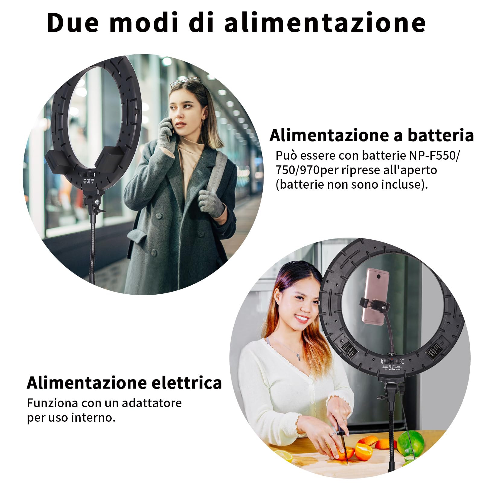 Kit Luce Anulare LED 19 Pollici Con Stativo - Per Streaming, Selfie, Trucco, Specifiche Complete