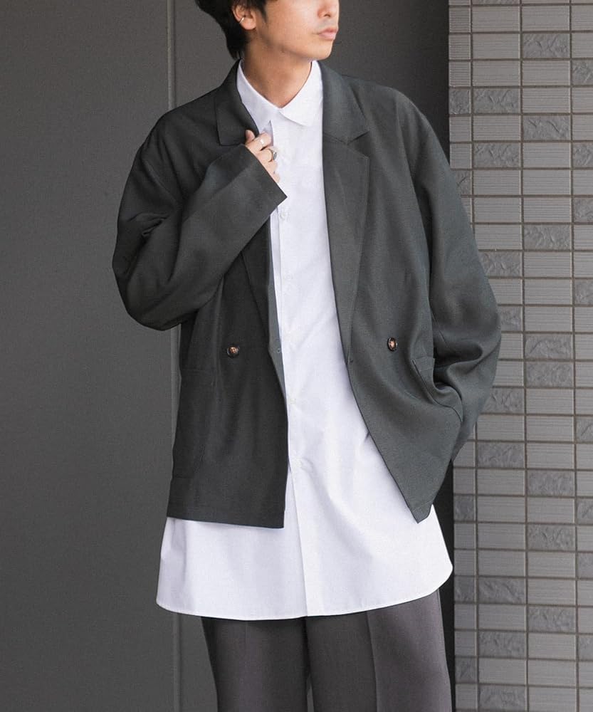 TRIFLE】レザータッチミドルルーズジャケット TRIFLE】レザータッチ