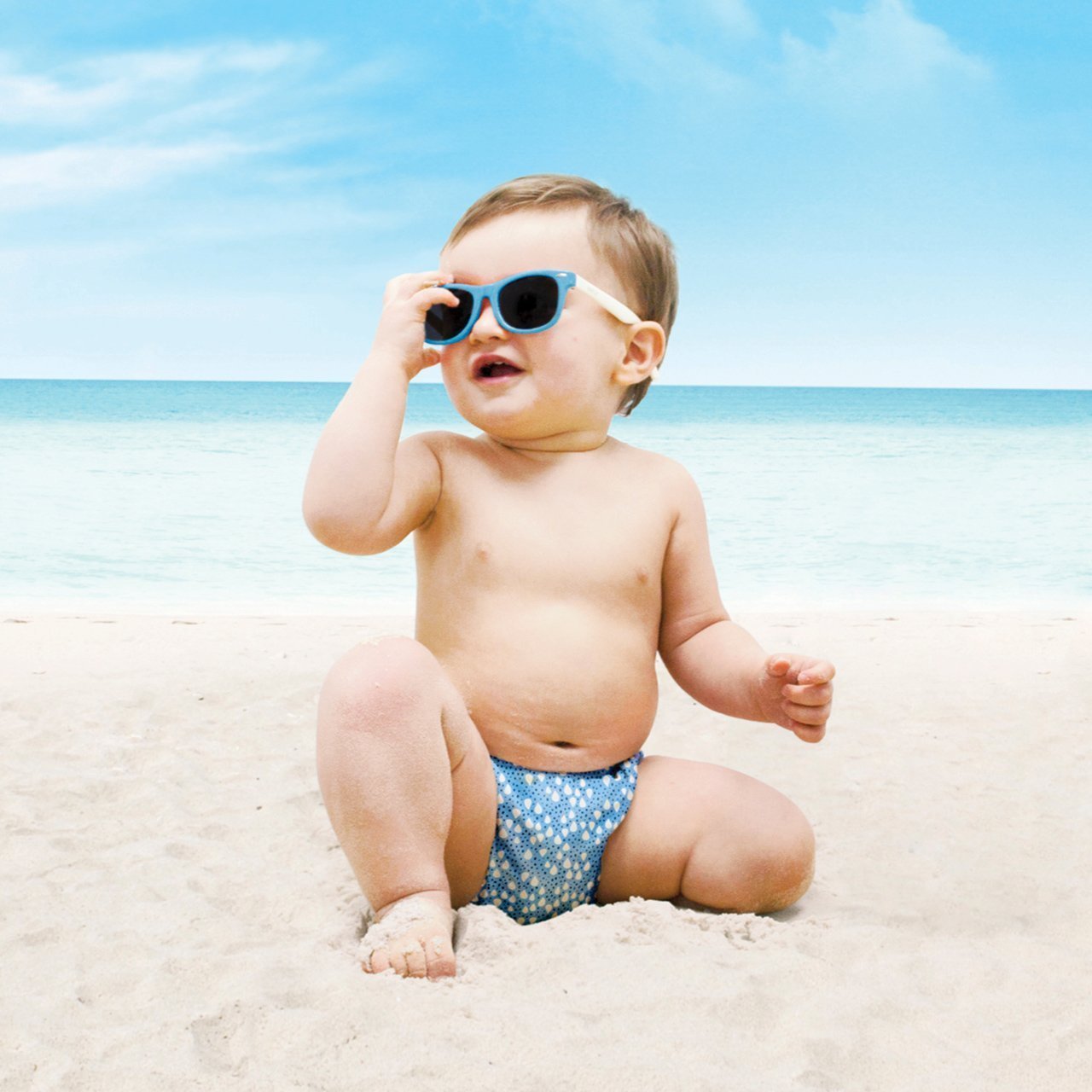 Bambino Mio, Reusable Swim Diaper, Extra Large (2 Years+), Ocean Drop