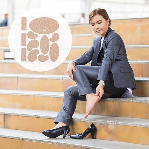 Miniatura 7 de Honoson Moleskin - 110 almohadillas adhesivas de franela para prevención de ampollas, almohadillas de talón antidesgaste para zapatos y pies, 10