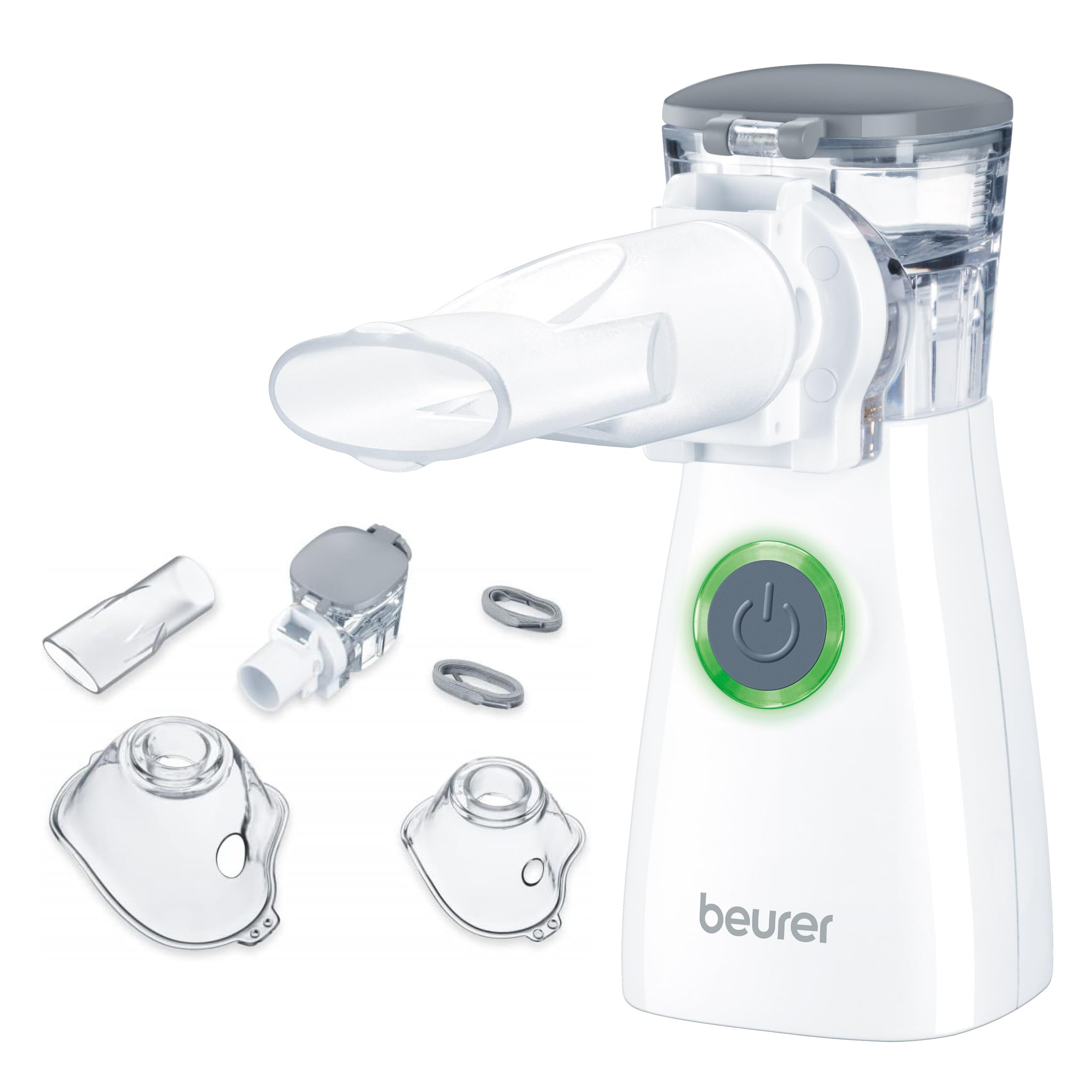 Beurer Aerosol Ih 57 Inalatore con Membrana Vibrante e Tecnologia Aerosol Intelligente per un'Inalazione Ancora Efficiente, Orientabile In Modo Flessibile Fino a 45°, Tempo di Inalazione Breve