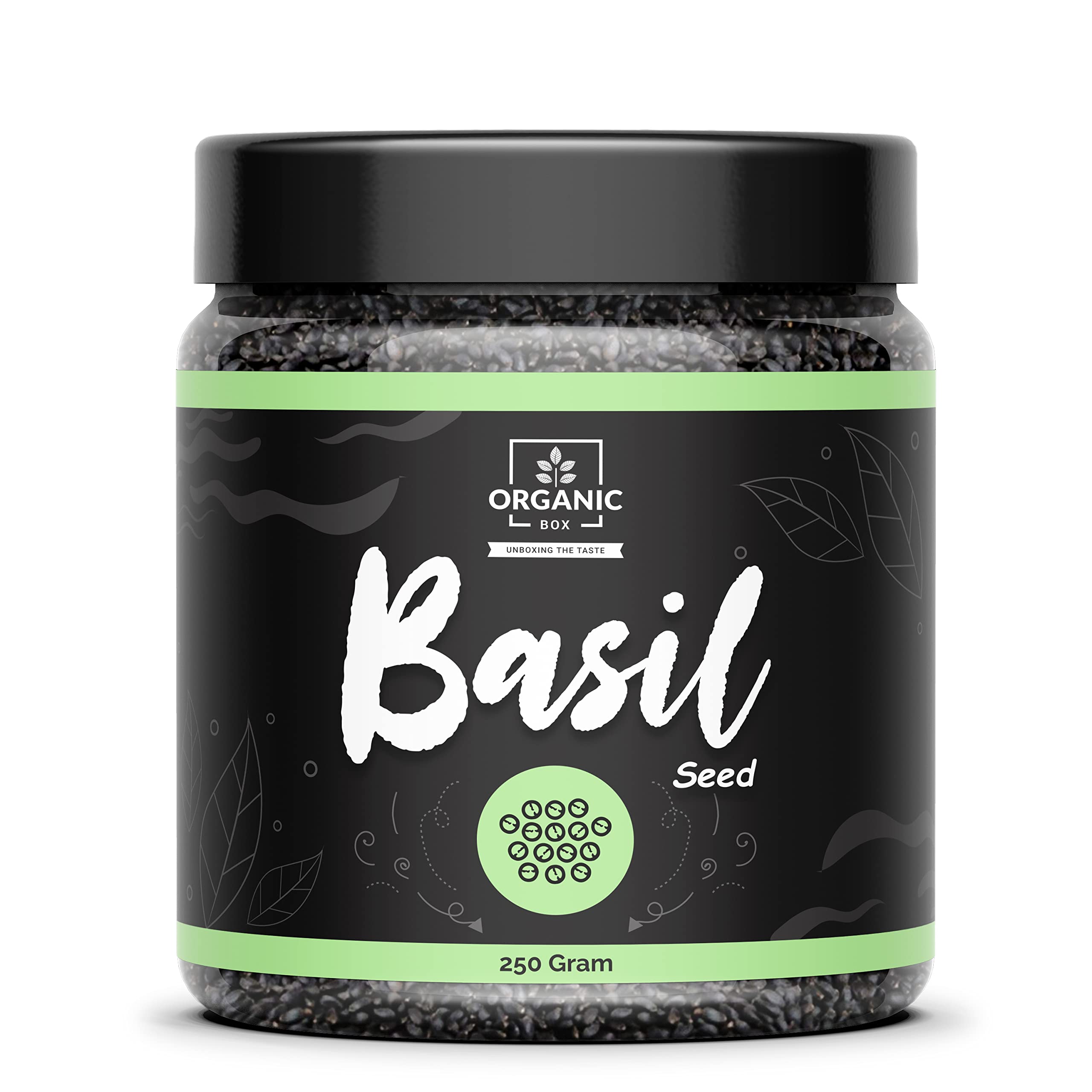 Organic Box Raw Basil Seeds for Weight Loss | Sabja Seed, Takmuria Seeds 300g (Jar Pack) - Diwali Gift Pack (B0B2PHZC45) Amazon Price History, Amazon Price Tracker