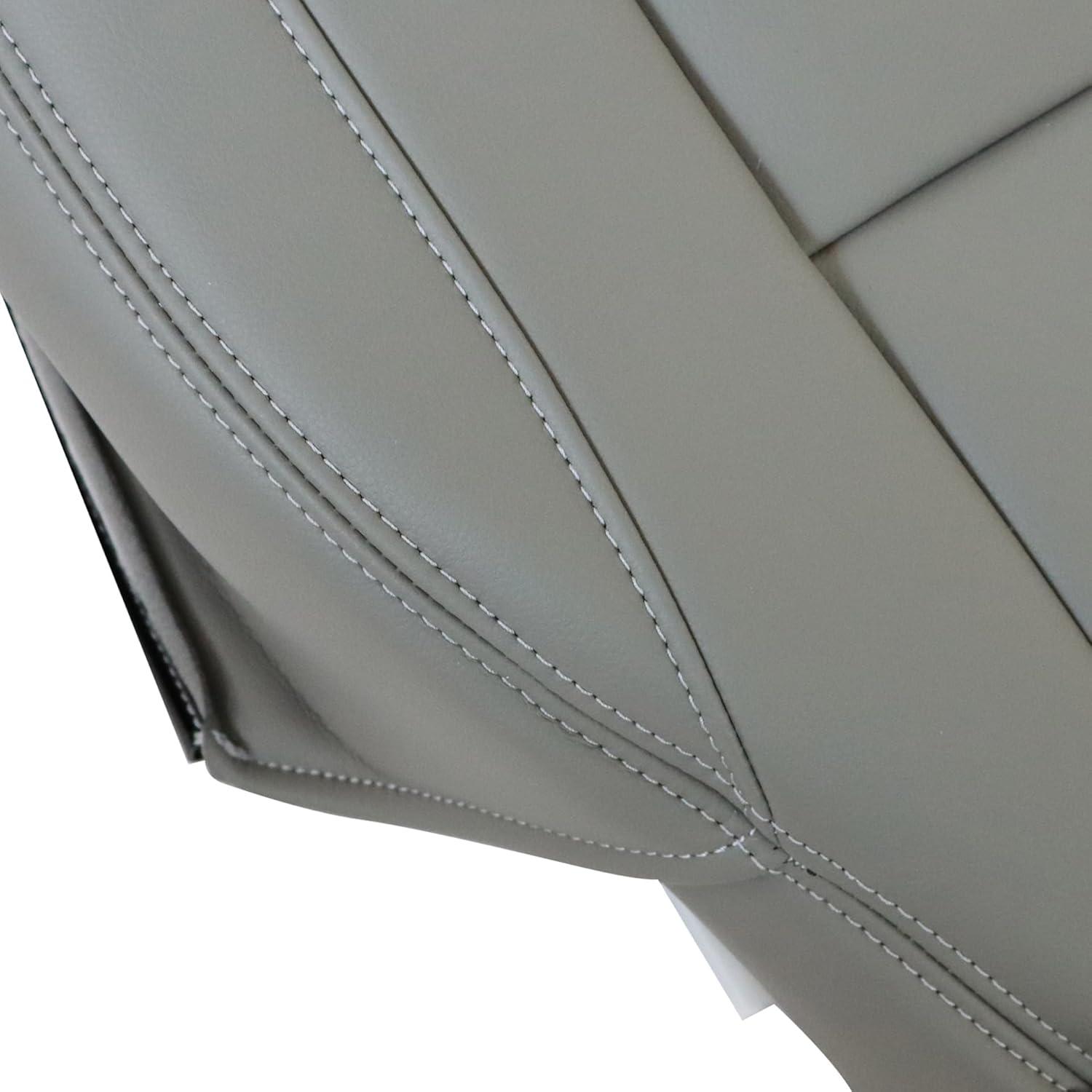 GXARTS Driver & Passenger Side Bottom Replacement Microfiber Leather Seat Cover Gray Compatible with Infiniti QX56 2004 2005 2006 2007 2008 2009 2010