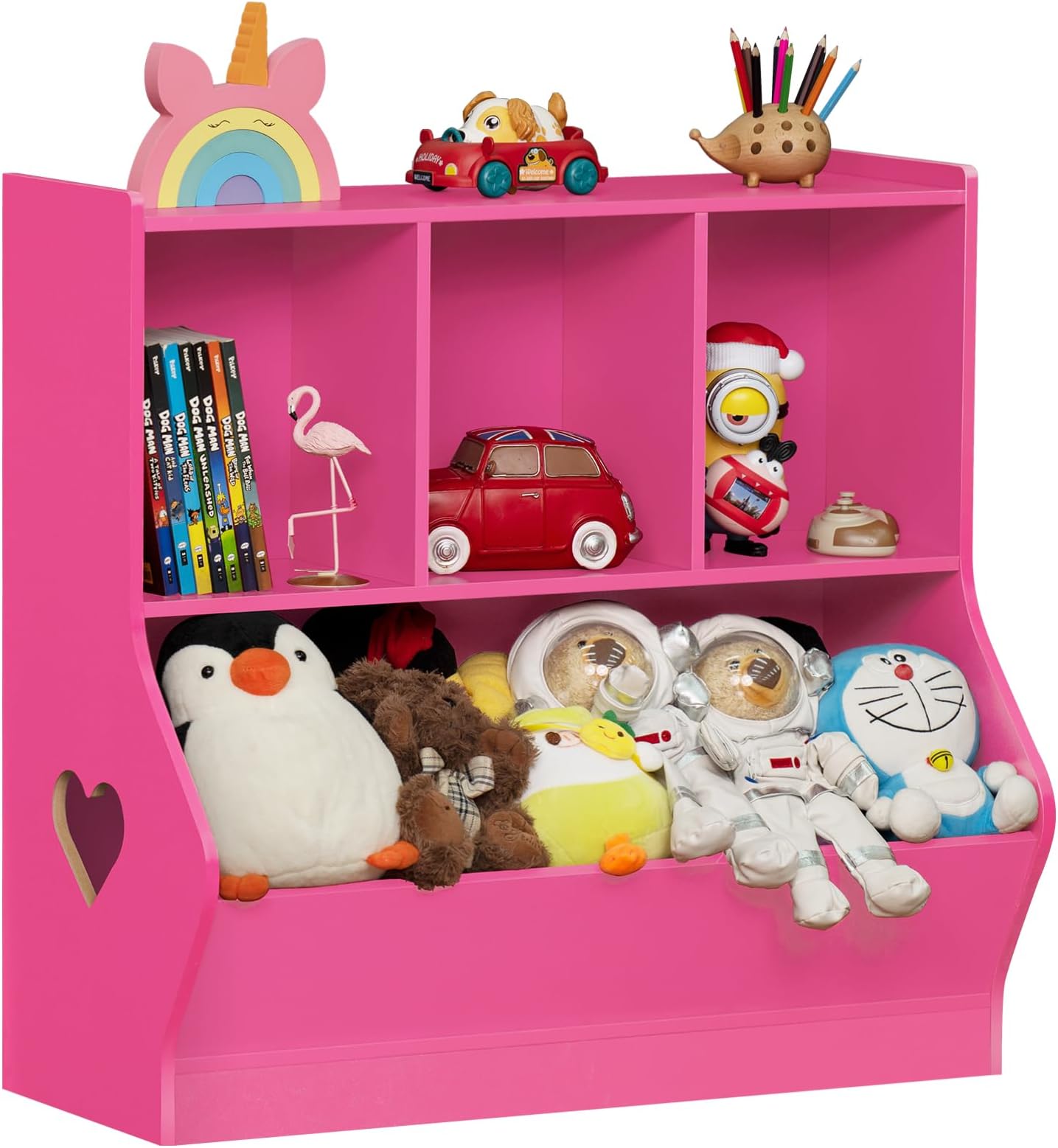 cuoote Kids Bookshelf, Extra Wide 48.4''Toy Shelf and