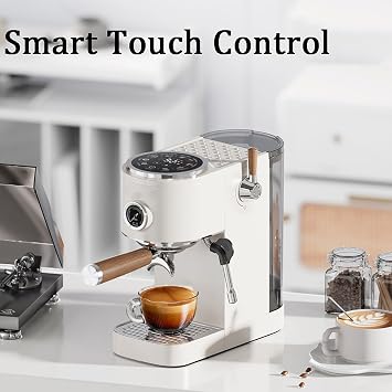 Semi Automatic Espresso Machine Ground Coffee Function 58mm Portafilter Dual Boiler Steam Wand Compact Integrated Coffee Maker Italian American Cold Brew