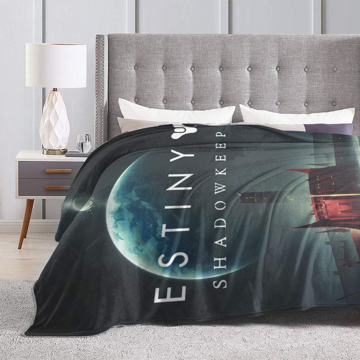 Engshi Ultra-Soft Micro Fleece Throw Blanket De_stiny 2 Shadow_Keep Warm for Bed Sofa Garden Car