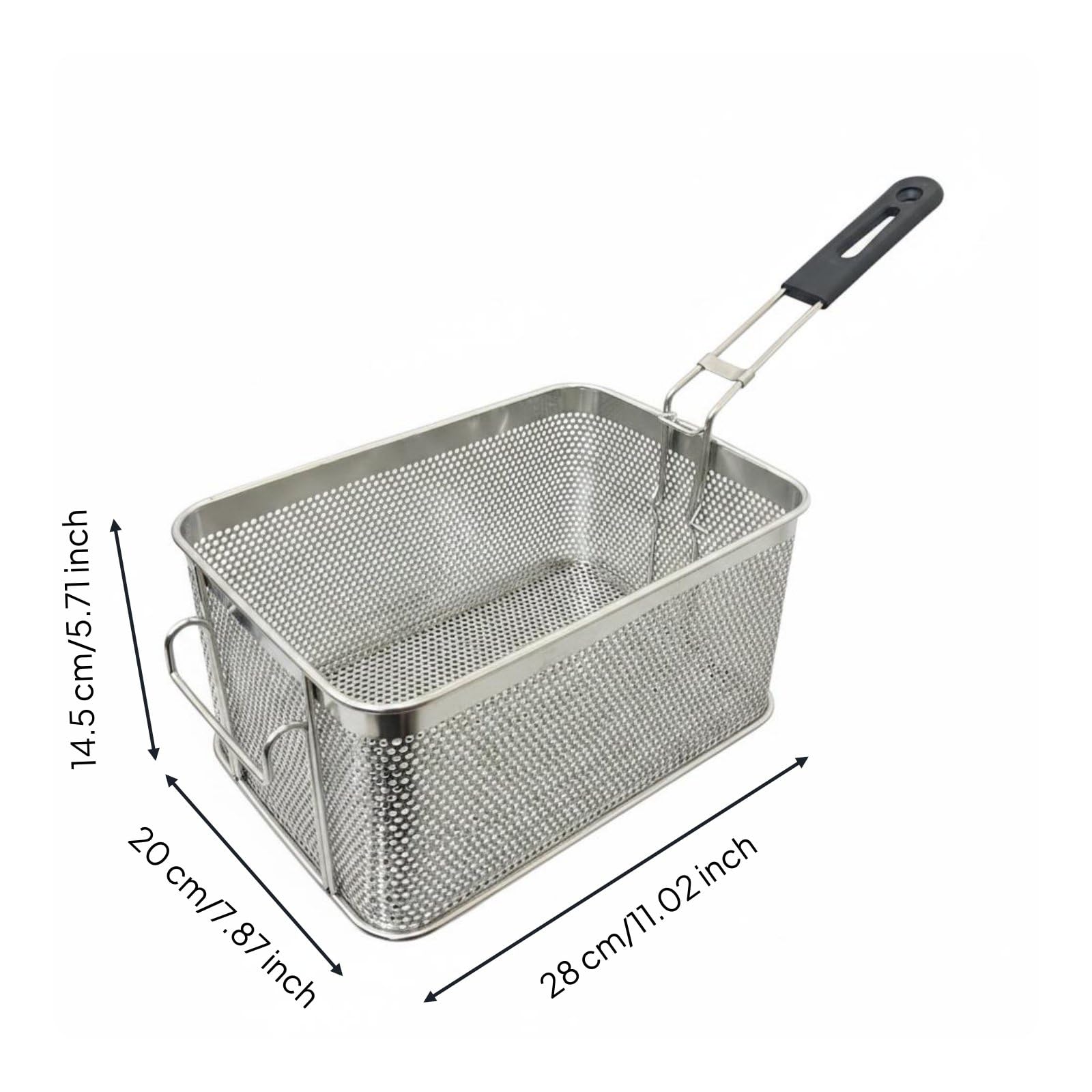 Friggitrice Cestino Frittura Frittura per in Acc Inossidabile con Maglia per Sgocciolamento Rapido Adatto per Cucine Commerciali Punti di Ristoro, style to 6
