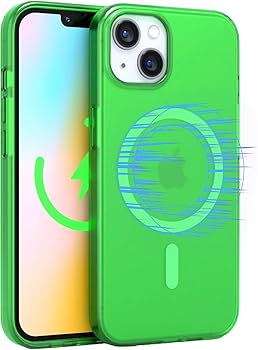 Apple iPhone 15 グリーン 本体 ケース付 Amazon.com: FELONY CASE - Neon Green Crystal Clear Case for iPhone