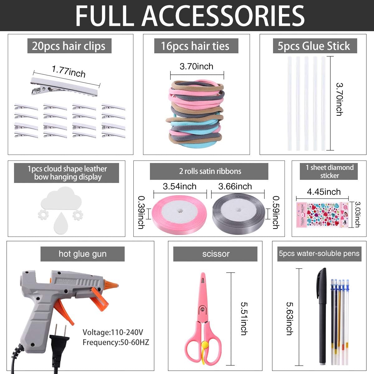 LITCHI Leather Bow Making Kit, Faux Leather Bow Kit, Faux Leather Bow Making Kit