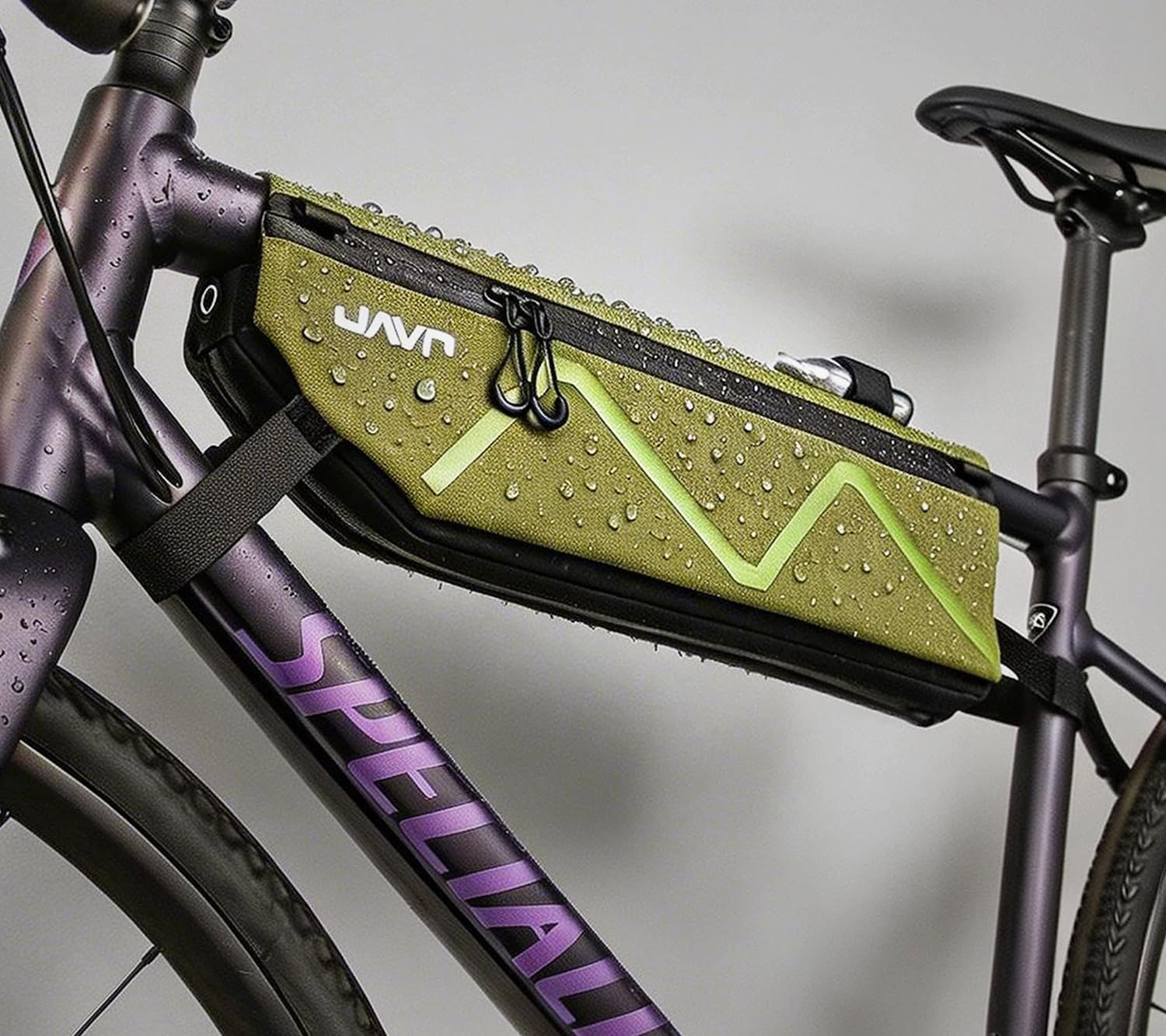 Torba na ramę z podwójną kieszenią na górną rurę, odpinana torba na rower MTB Gravel Road,C | Duża pojemność, trwały nylon, łatwe mocowanie paska, pasuje do większości dętek, rowerów i dojazdów do pracy