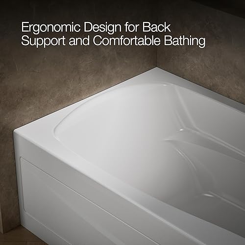 Miniatura 8 de Mariposa 72.0 in x 36.0 in baño con delantal integral, brida integral y drenaje a la derecha