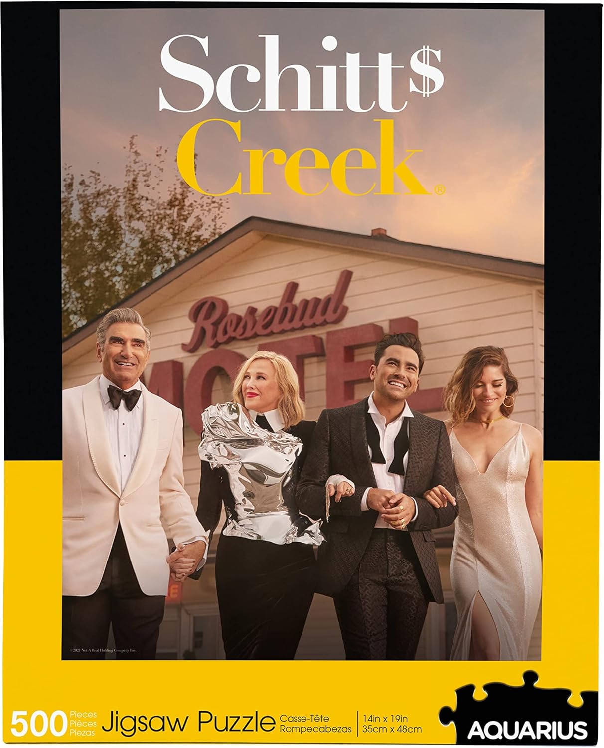 AQUARIUS Schitt's Creek Cast Puzzle (500 Piece Jigsaw Puzzle) - Glare Free - Precision Fit - Officially Licensed Schitt's Creek Merchandise & Collectibles - 14 x 19 Inches