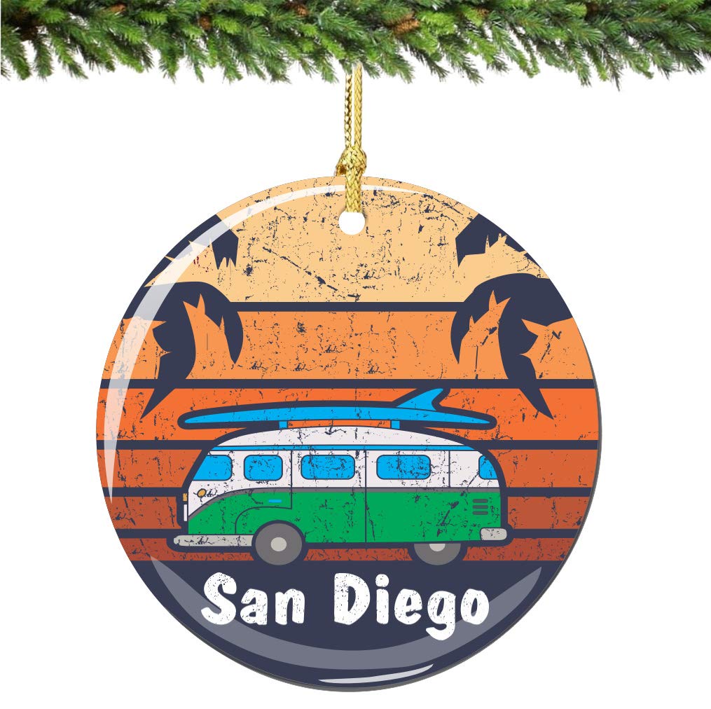 Décoration de Noël en porcelaine fine de San Diego pour un sapin élégant