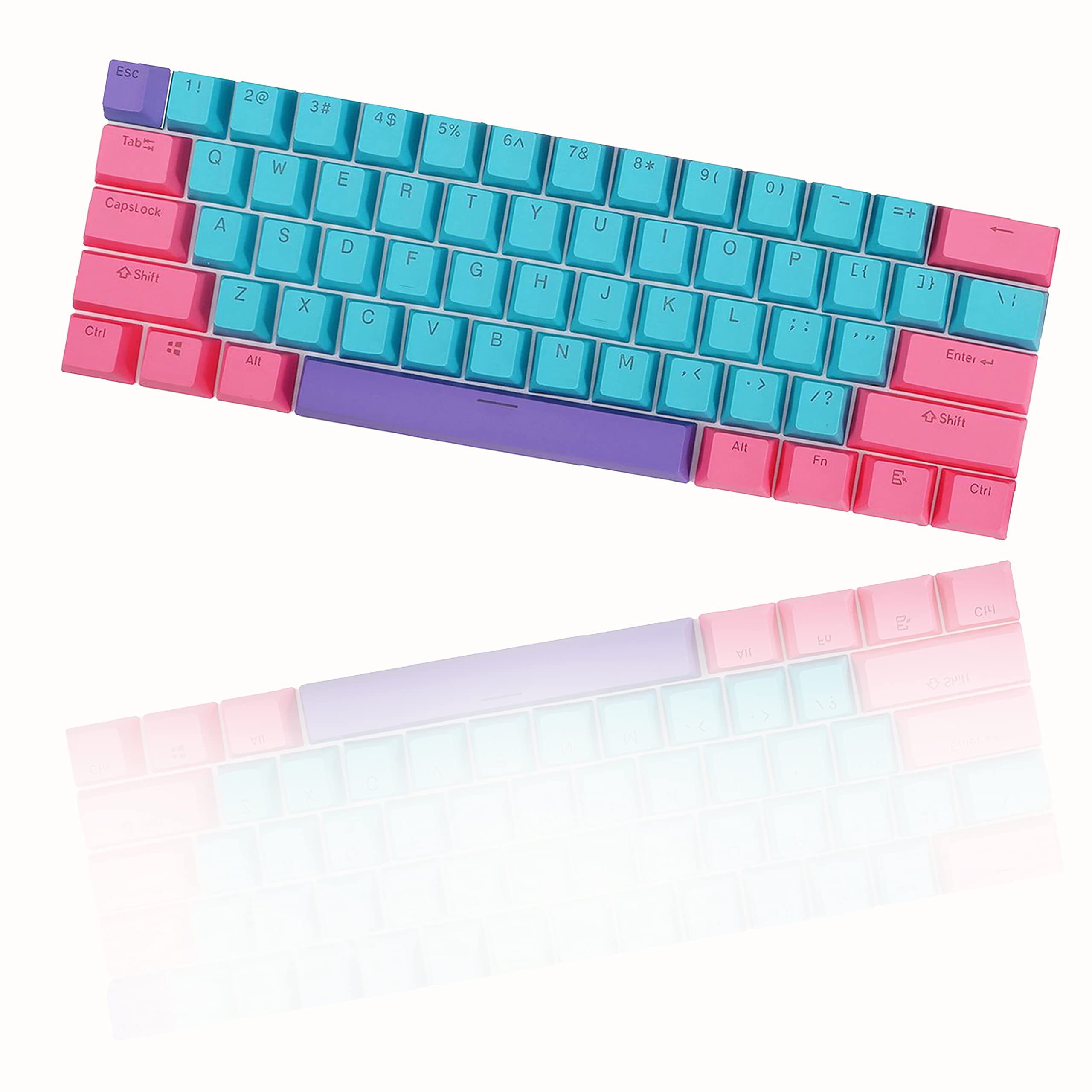 Buy 61 PBT keycaps 60 Percent Custom Backlit Key Caps Covers OEM