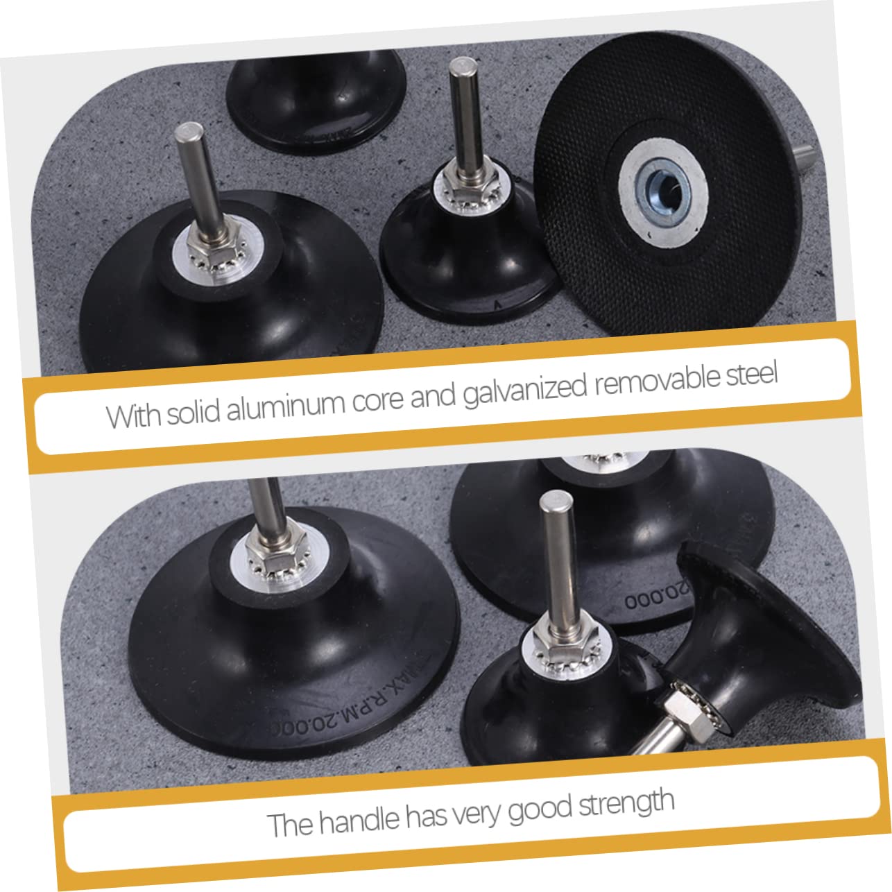 Unomor 4pcs Power Drill Sander Adapter Disc Holder for Die Grinders and Angle Grinders Lightweight Design for Versatile Polishing Needs