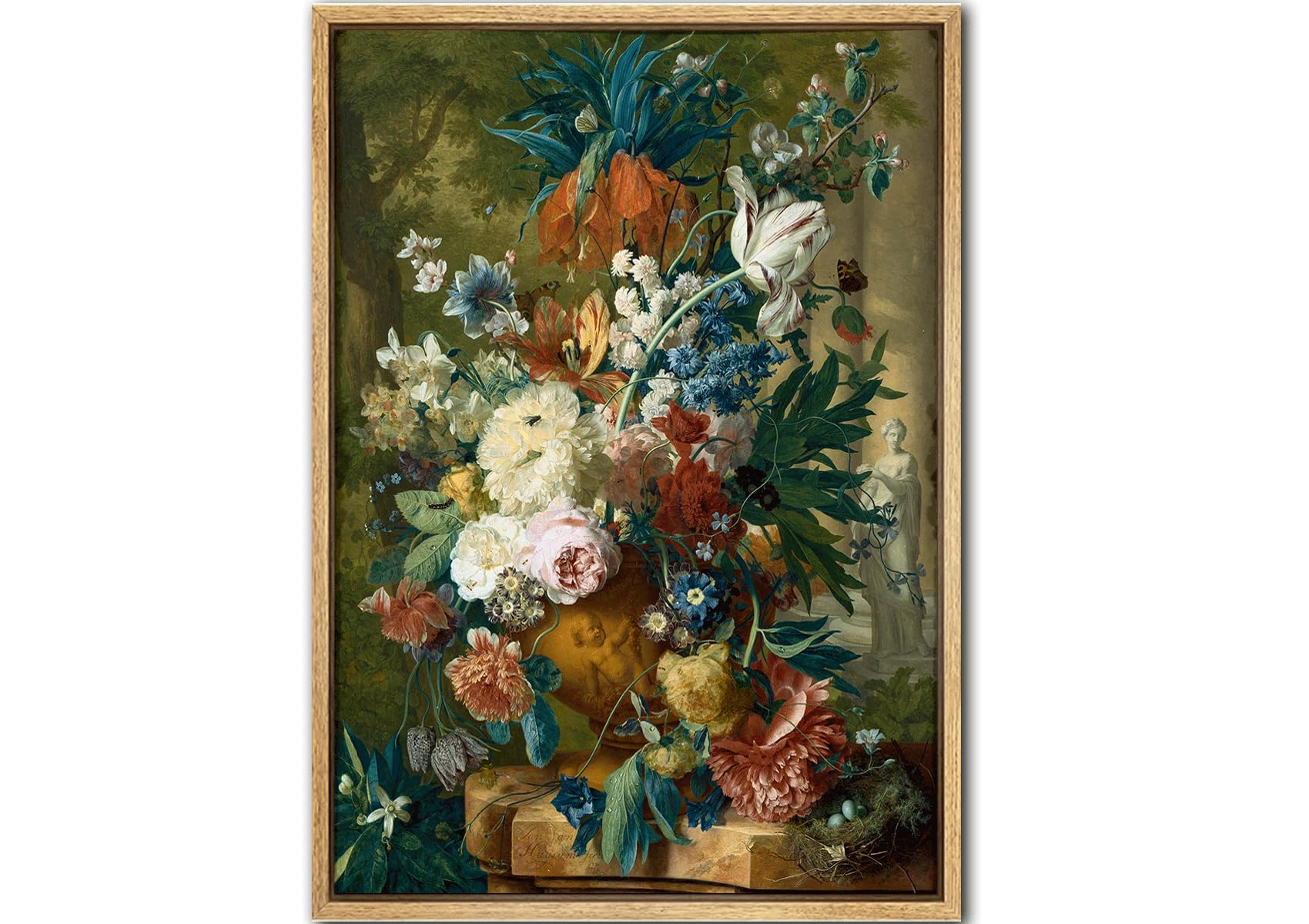 Amazon.com: YOXORDQ Flowers in Vase Wall Art Classic Vintage Oil