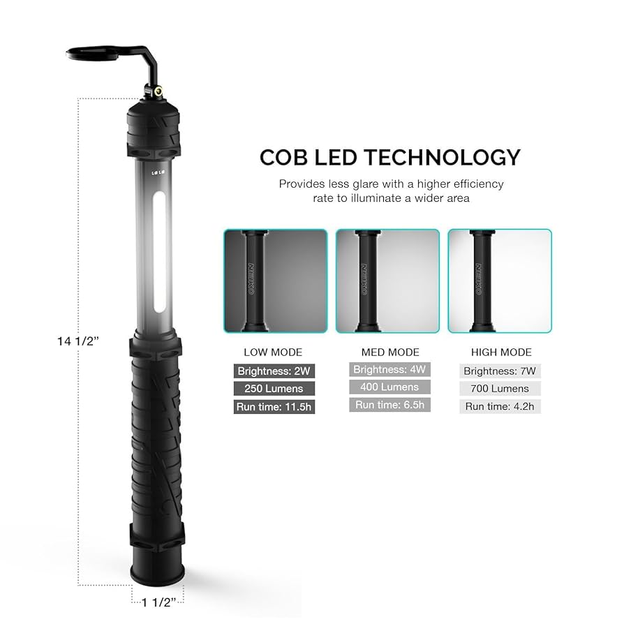 NEIKO 40339A Cordless COB LED Work Light with Rechargeable