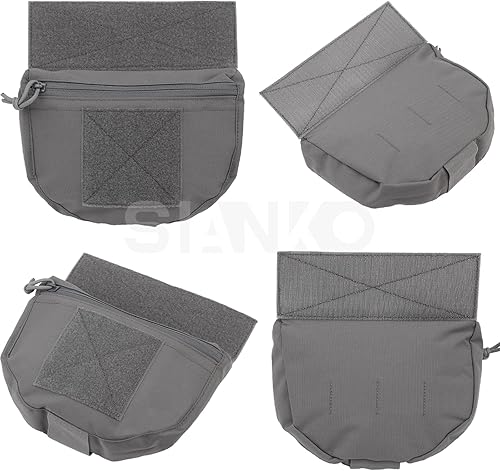 Miniatura 10 de Tactical FC Drop Storage Pouch Multifuncional Utilidad EDC Herramienta Admin Sundry Bolsa, Airsoft Caza CS Chaleco táctico Extensión Pecho Accesorio