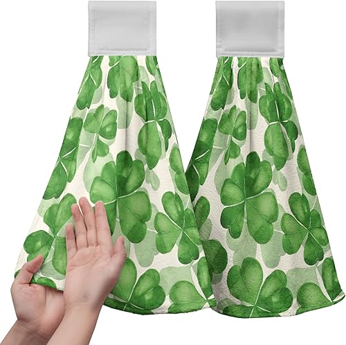 Miniatura 32 de America Stars - Juego de 2 toallas de cocina azules con lazo para colgar, patrióticas para colgar el 4 de julio, juego de 2 toallas de mano