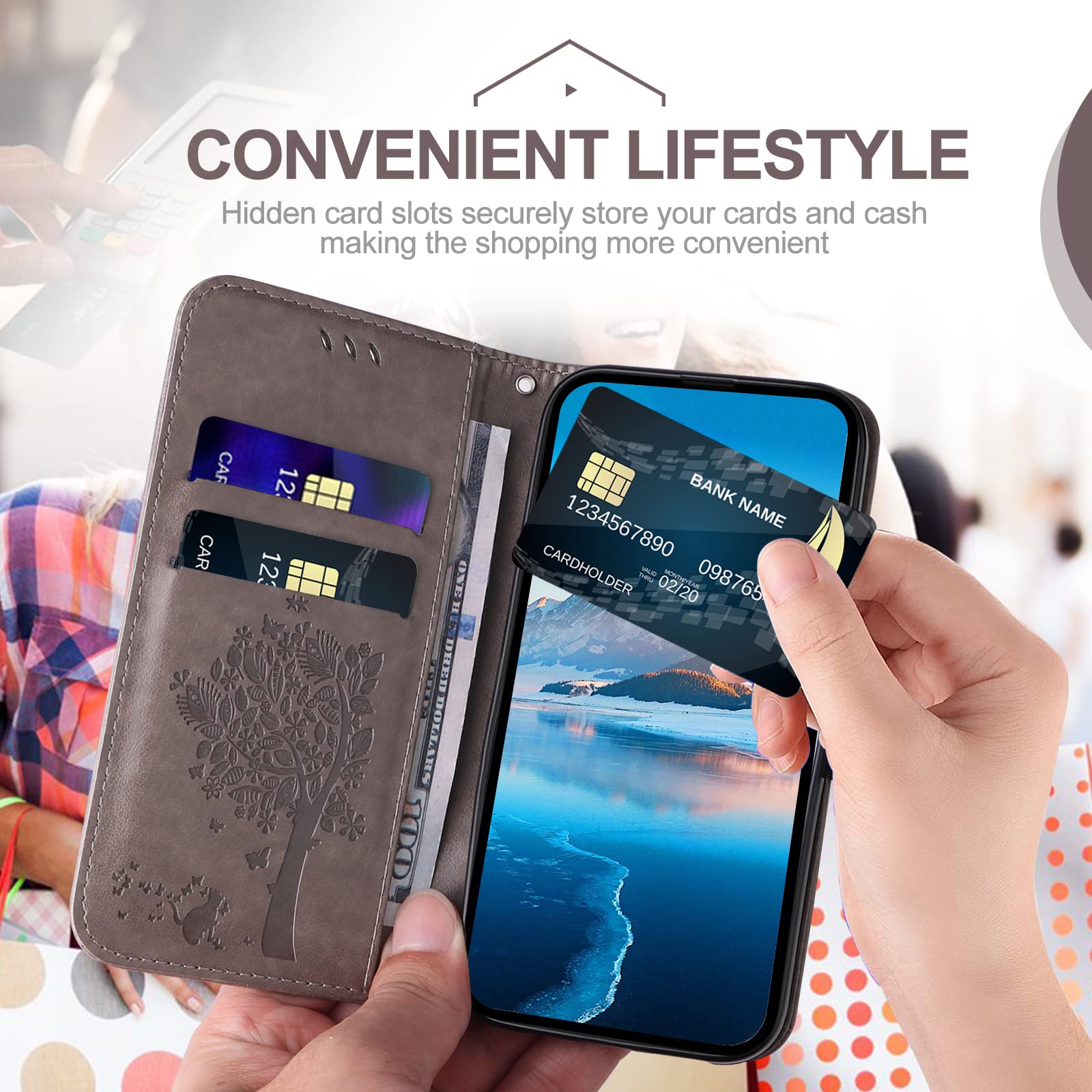 Cover Flip In Pelle Per Motorola Edge 30 - Portafoglio Con 3 Slot Carte, Supporto Stand E Chiusura Magnetica - Blu - Foto 10