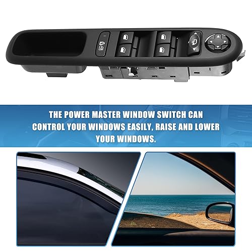 Miniatura 6 de X AUTOHAUX 96650621ZD Car Master - Interruptor de ventana eléctrica para Peugeot 3008 2009-2015 para Peugeot 5008 2009-2016