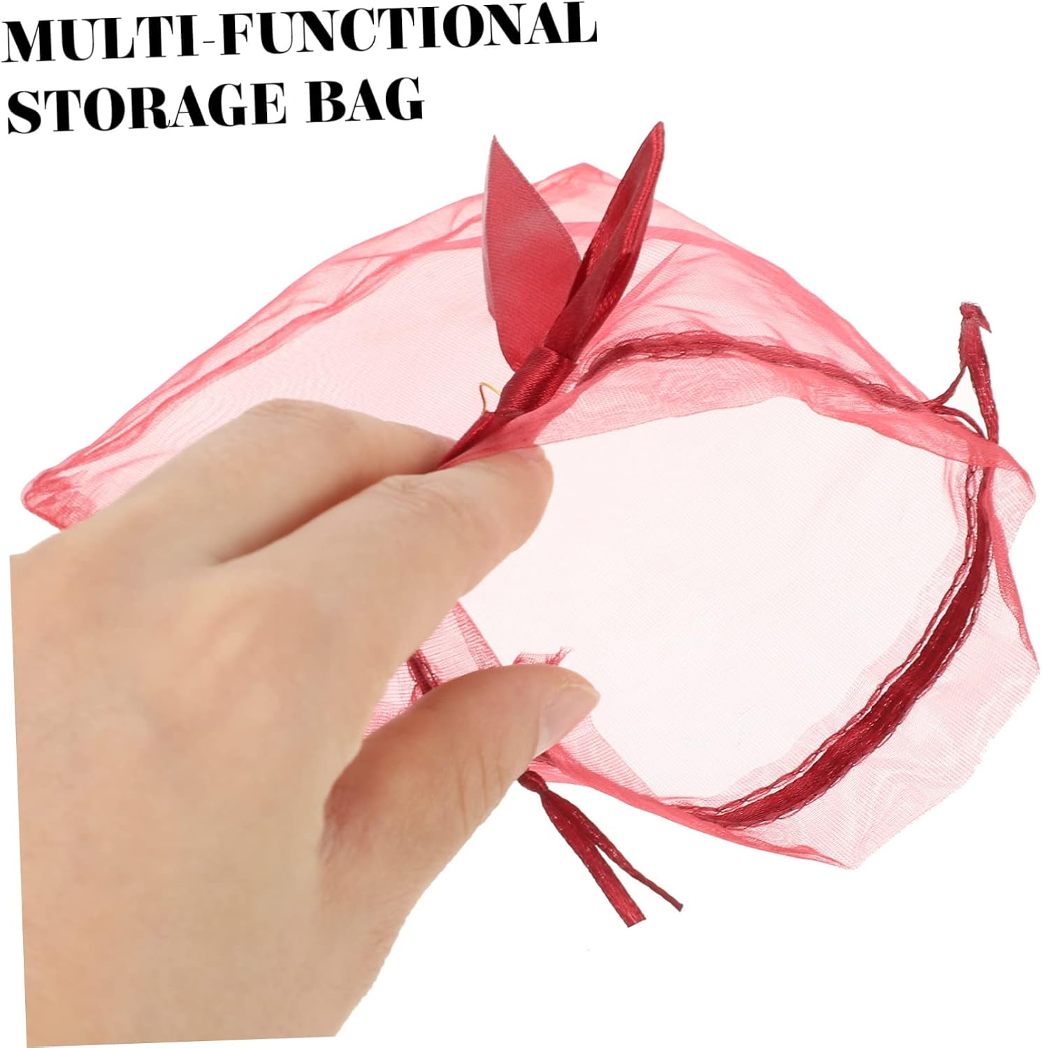 FRCOLOR 80pcs Organza Drawstring Bags for Weddings Party Favors and Jewelry Elegant Pouches for Candy Chocolates and Presents