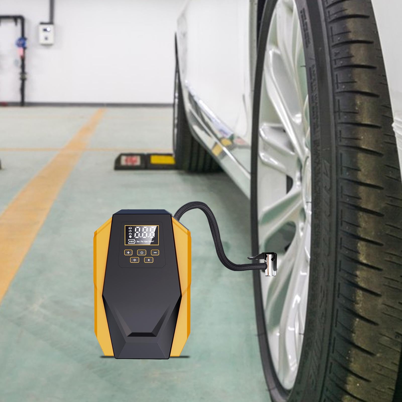 Gonfiatore Di Pneumatici Automobilistici con Spegnimento Automatico