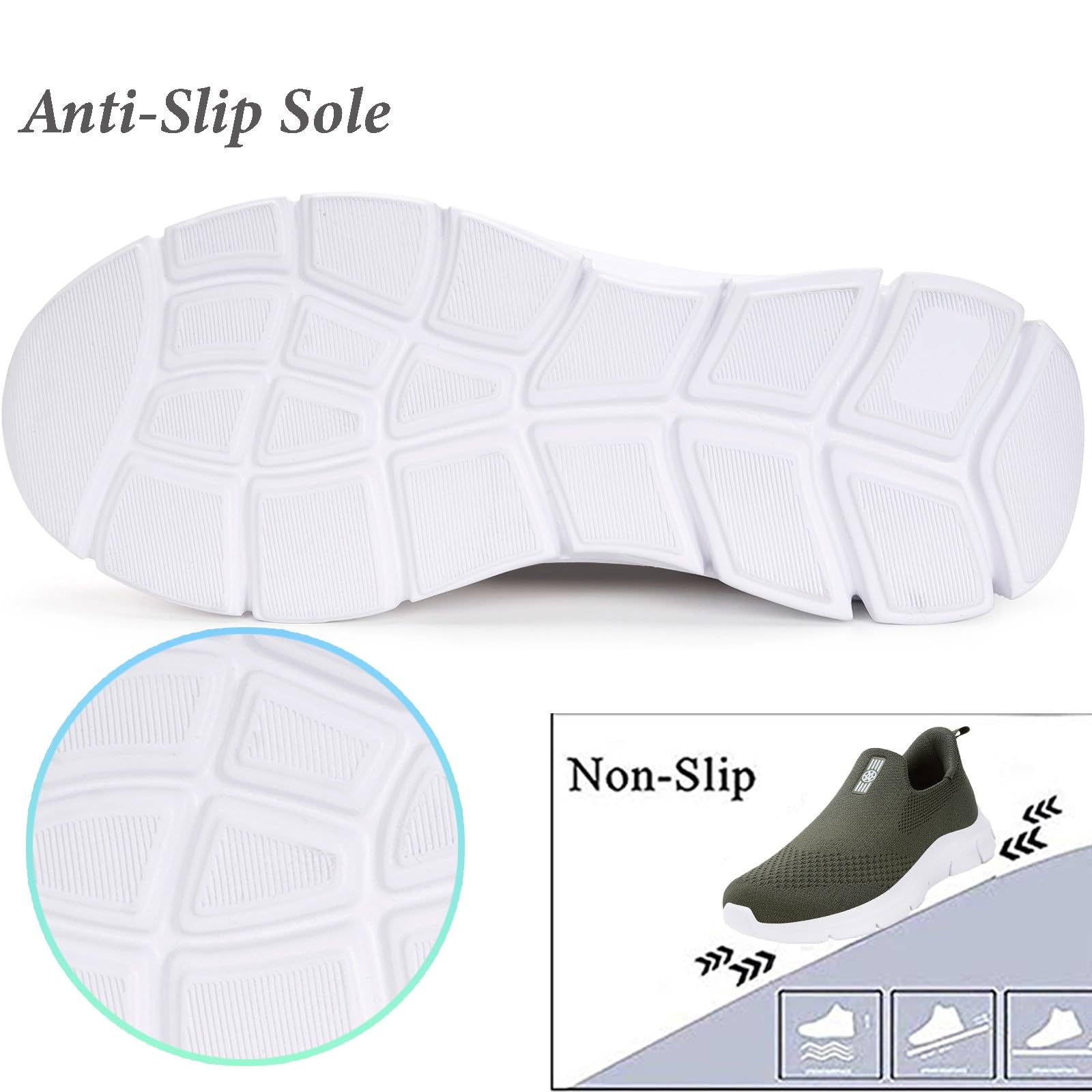 ZUSERIS Sneaker da Donna Uomo Slip in Scarpe da Camminata Ginnastica Corsa Sportive Passeggio Knit Comodo 36-46