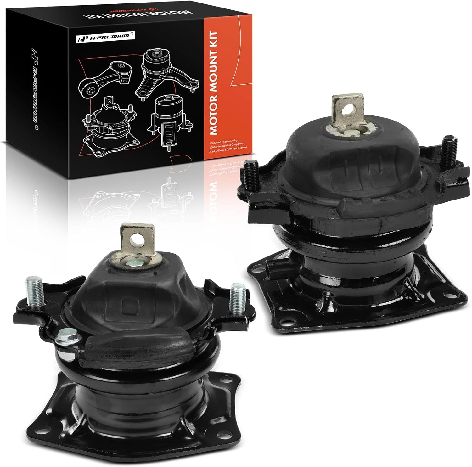 A-Premium 2PCS Front and Rear Engine Motor Mount Set Compatible with Honda Pilot 2006 2007 2008 3.5L, FWD, Replace# 50810SHJA62, 50810SHJ305
