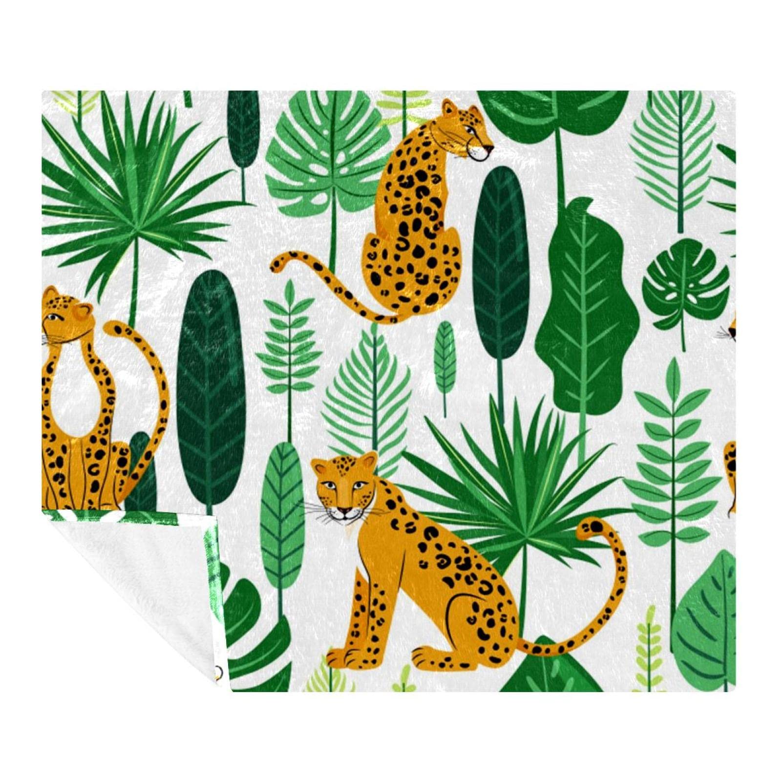 Couverture douce léopard lit et canapé anti-froid pour enfants