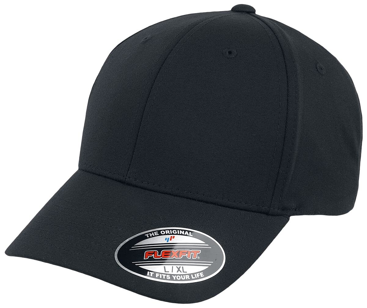 Flexfit Unisex-Adult Alpha Shape Baseball Cap, Black, L/XL