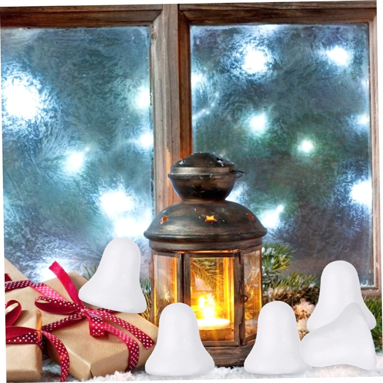 Unique Christmas Decorations DIY Bell Shape Foam Bells 40pcs Unfinished Ornaments Xmas Tree Hanging Decor