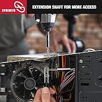 Vista 8 de STREBITO Mini juego de trinquete, 22 piezas destornillador de trinquete de ángulo recto de 1/4, llave de trinquete pequeña de 36 dientes