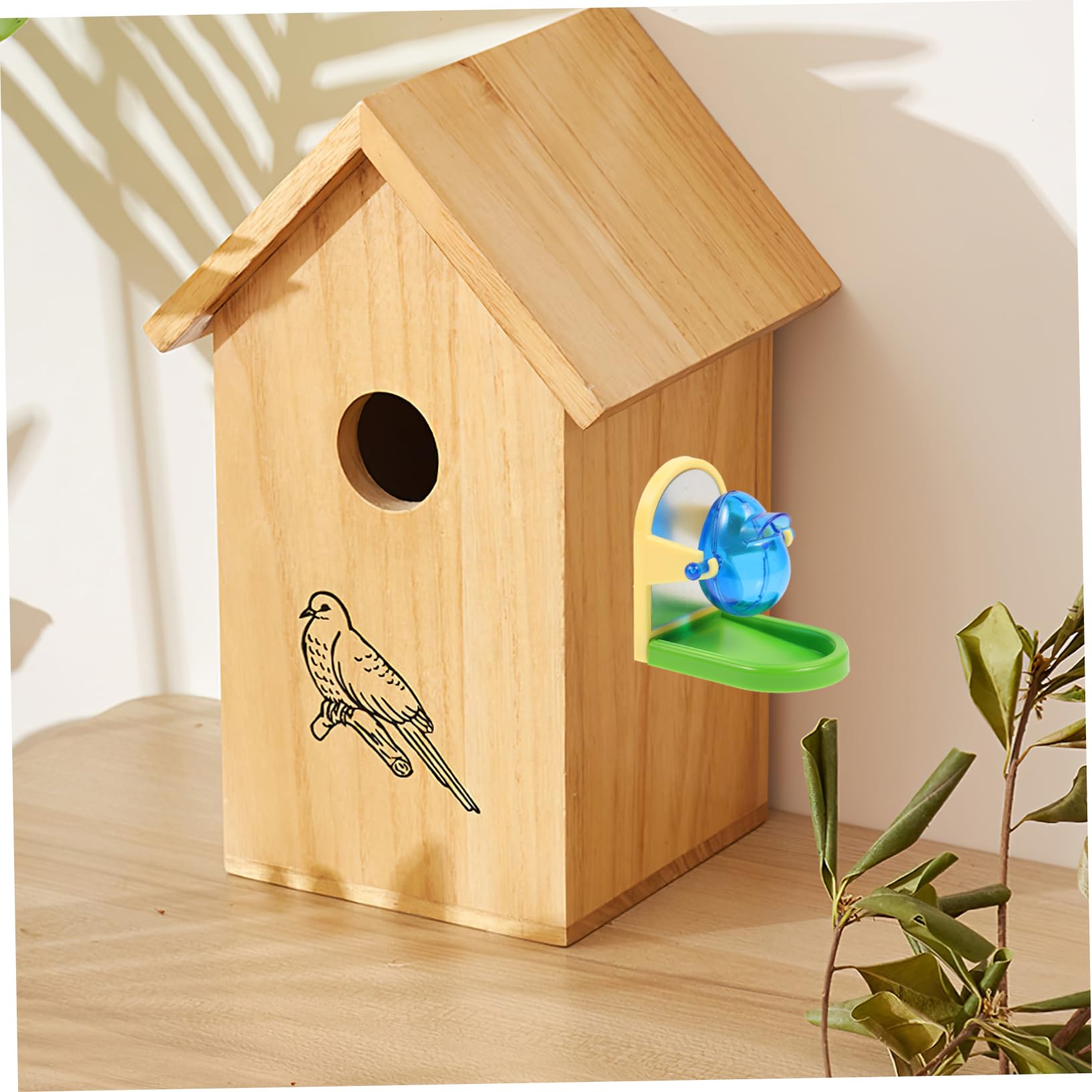 HEMOTON Juguete de Entrenamiento para Loros y Pájaros de Plástico, Fácil de Transportar y Almacenar, Estructura Simple para Estimular la Inteligencia Entretenimiento Color Aleatorio