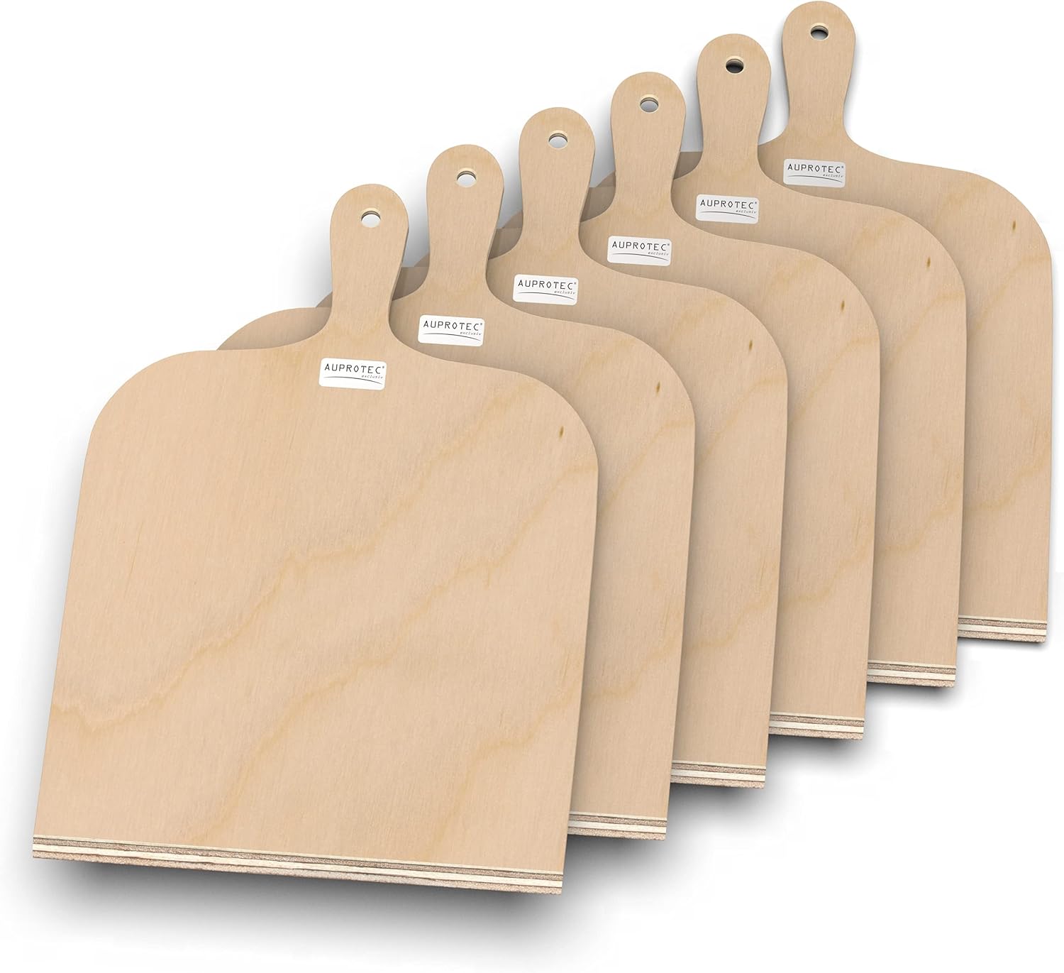 Yves Wooden Pizza Peel/Pizza Board Birch Polished Set of 6 Size S 26 x 20 cm