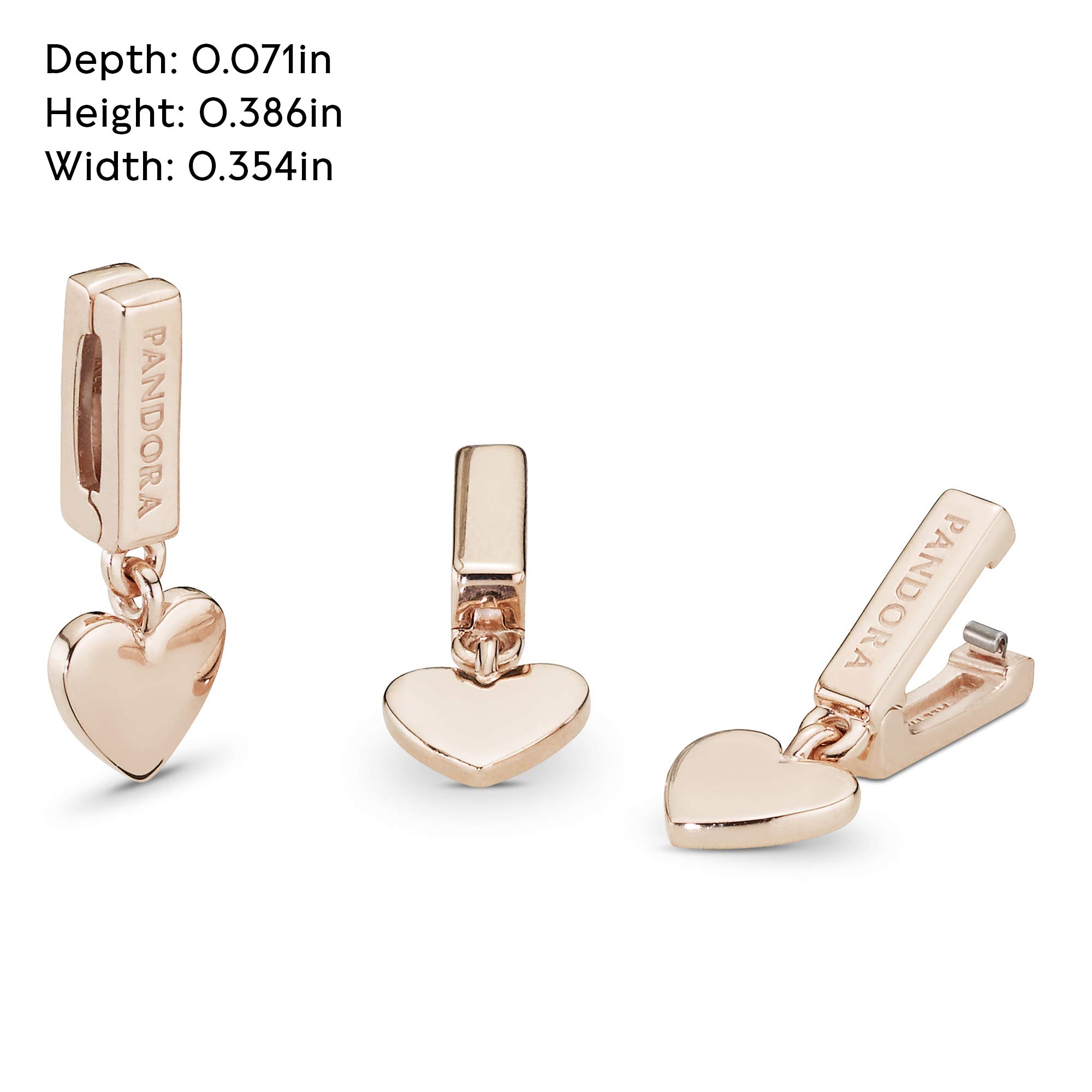 PANDORA Herz Anhänger-Clip in 14 Karat vergoldeter Metalllegierung Timeless Collection
