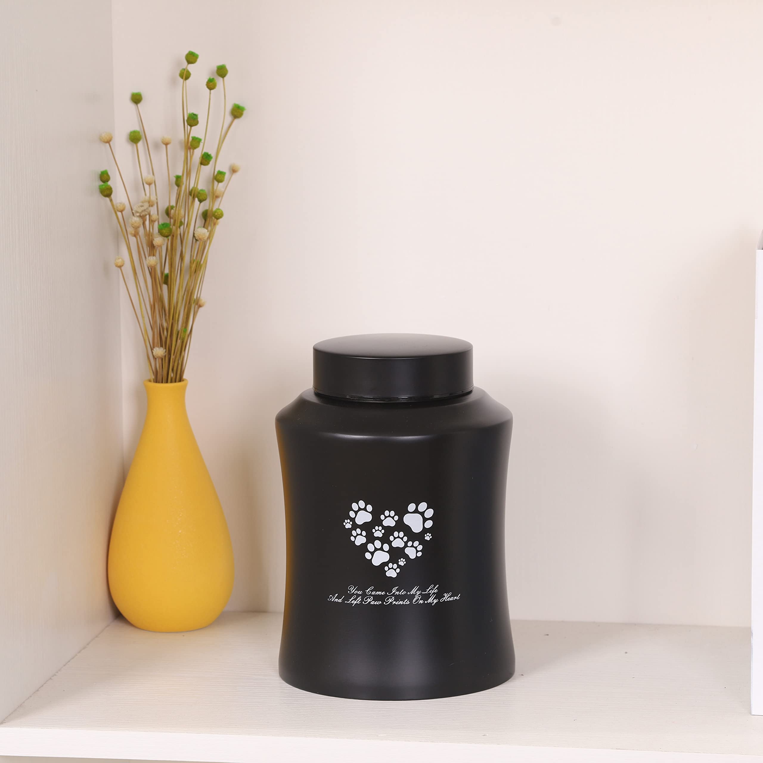 Stainless Steel Pet Urns,Premium Urns for Dog and Cat Ashes,Paws Engraved Dog Urn for Ashes,Cat Creamtion Urn for Ashes,Pet Urn for Large Dog