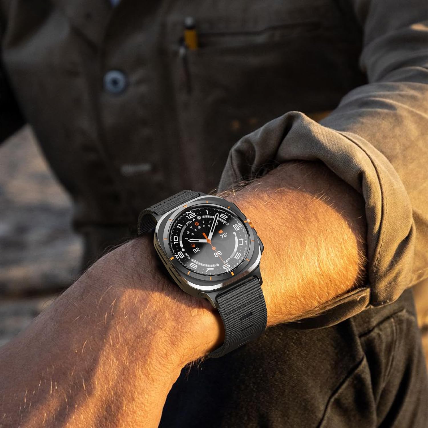 Compatible with Samsung Galaxy Watch Ultra Bands 47mm, Rugged Nylon Band for Galaxy Watch Ultra 47mm(2025/2024), Adjustable Smartwatch Replacement band for Men - Image 8