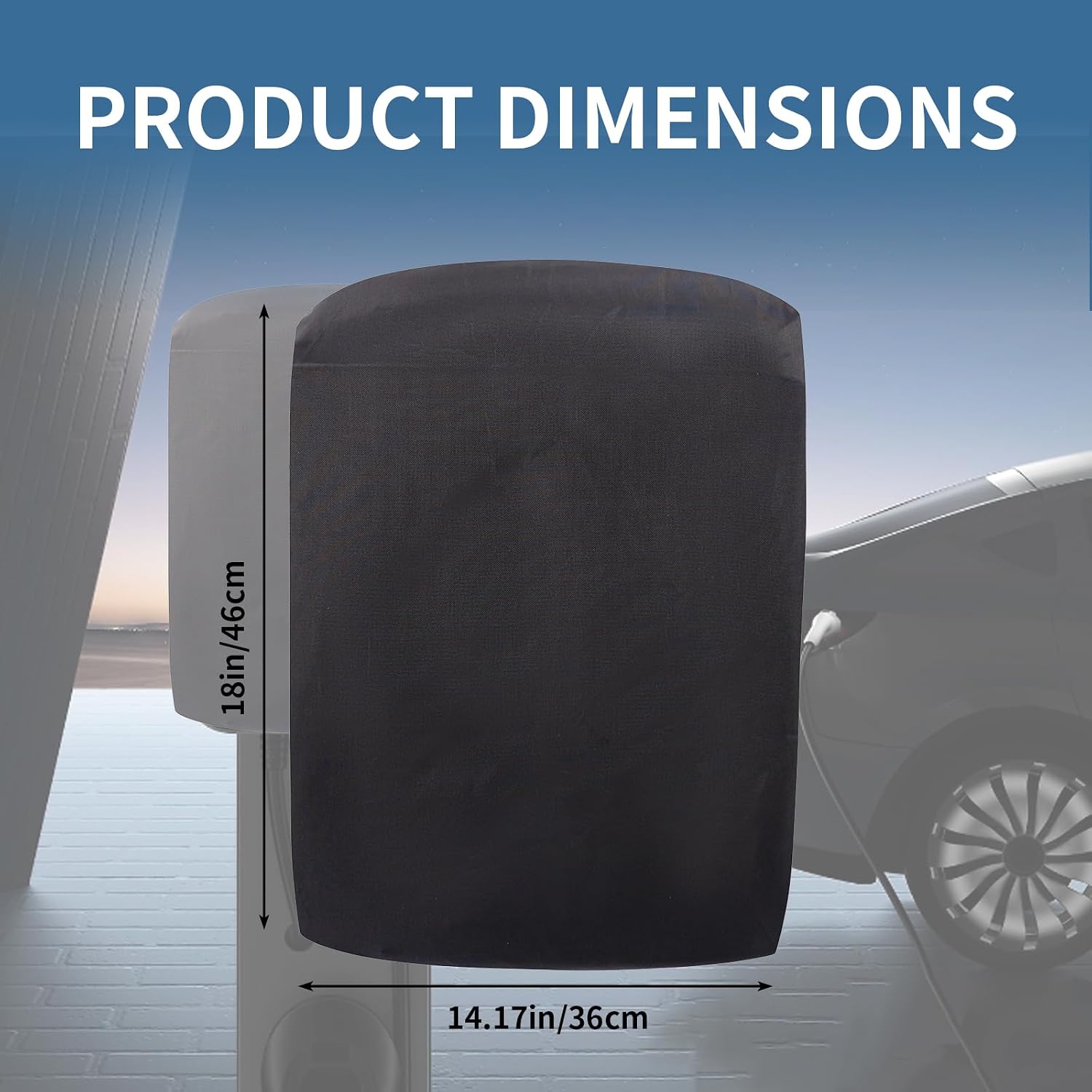 Ev Charger Cover,Universal Wall Charger Connector Cover with Buckle Straps,Waterproof,Windproof,UV-Resistant All Weather Protection for Outdoor Charging Stations