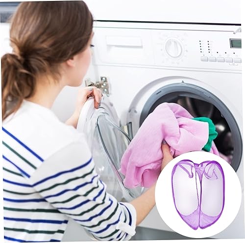 Miniatura 3 de Cabilock Cesta de lavandería, duradera y ligera, morado, 20 pulgadas