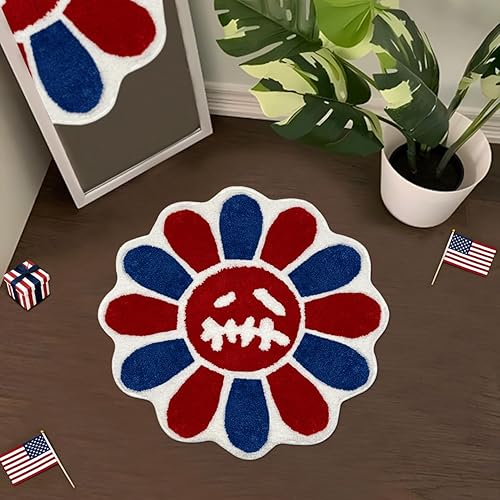 Miniatura 27 de Trippy Alfombra de Cara Feliz Alfombras Geniales Tufted de Secado Rápido Tapetes de Baño para Baño Antideslizantes Tapete de Baño Absorbente de Agua